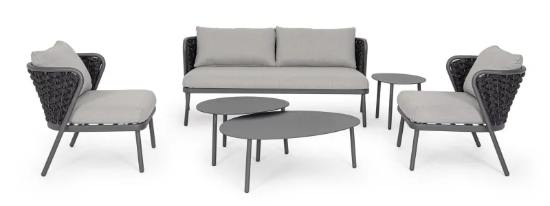 Online Bizzotto POLTRONA ANTRACITE QS22/GRAPHITE - HARLOW