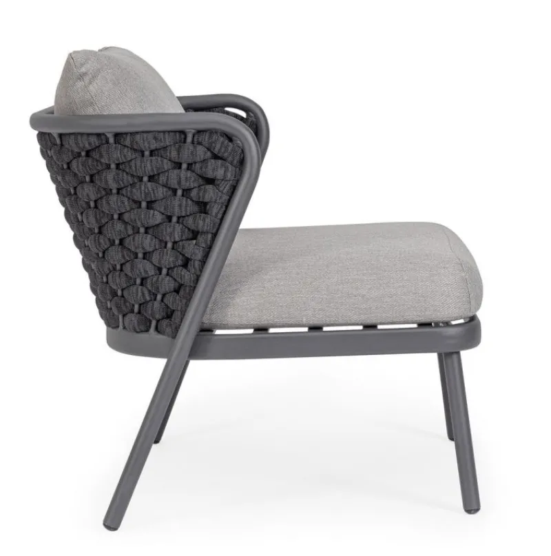 Online Bizzotto POLTRONA ANTRACITE QS22/GRAPHITE - HARLOW