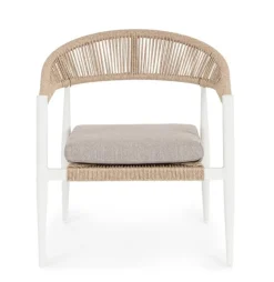 Outlet Bizzotto POLTRONA C-BR C-C JANDIA BIANCO/BEIGE