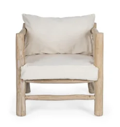 Hot Bizzotto POLTRONA CON CUSCINO IN TEAK - SAHEL