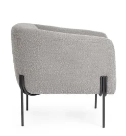 New Bizzotto POLTRONA EFFETTO BOUCLE' GRIGIO - CLAUDINE