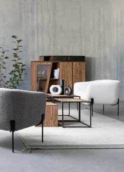 New Bizzotto POLTRONA EFFETTO BOUCLE' GRIGIO - CLAUDINE