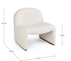 Clearance Bizzotto POLTRONA EFFETTO BUCLE' NATURALE - BASSILLA