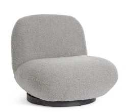 New Bizzotto POLTRONA GIREVOLE EFFETTO BOUCLE' GRIGIO - MARGOT