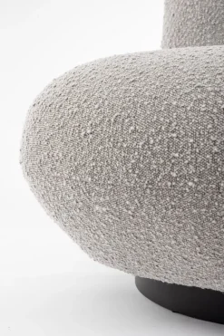 New Bizzotto POLTRONA GIREVOLE EFFETTO BOUCLE' GRIGIO - MARGOT