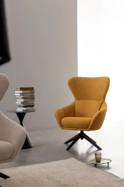 Clearance Bizzotto POLTRONA GIREVOLE HAILEY SENAPE