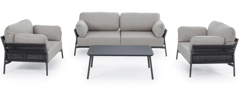 Best Bizzotto POLTRONA IN ALLUMINIO ANTRACITE QS22/GRAPHITE- PARDIS