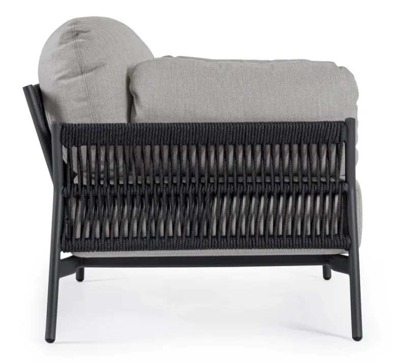 Best Bizzotto POLTRONA IN ALLUMINIO ANTRACITE QS22/GRAPHITE- PARDIS