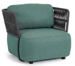 Bizzotto POLTRONA IN ALLUMINIO ANTRACITE - PALMER