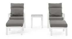 Outlet Bizzotto POLTRONA IN ALLUMINIO BIANCO JX11 - KLEDI