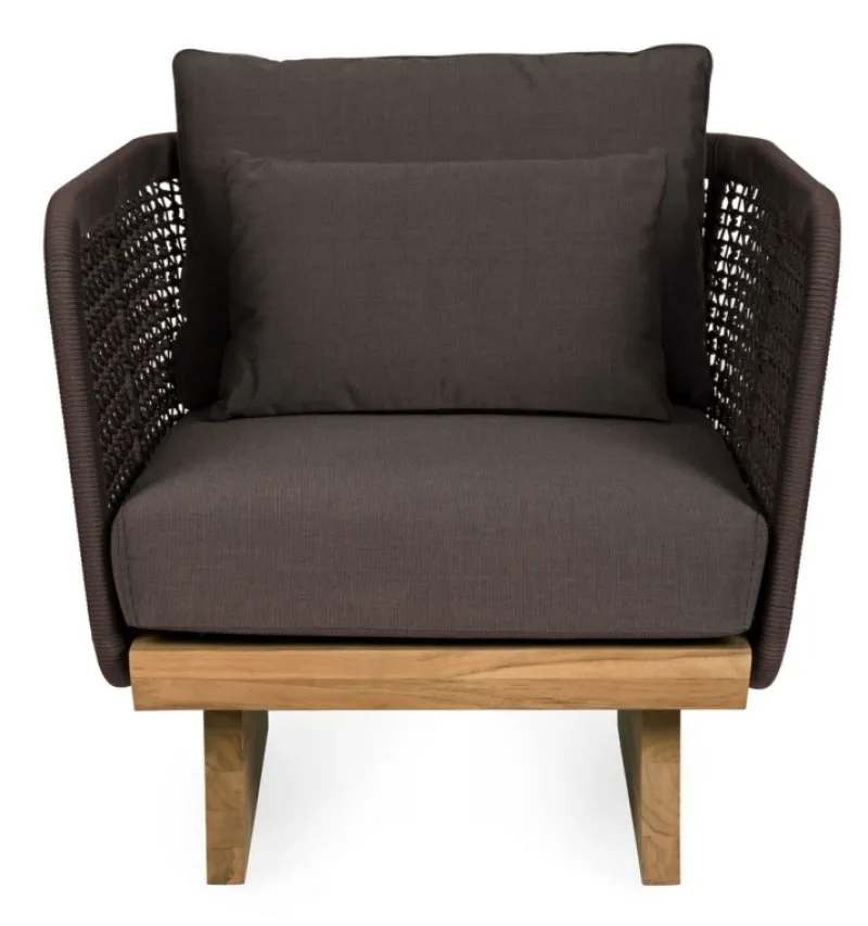 Clearance Bizzotto POLTRONA IN CORDA PER ESTERNO - XYLIA DARK