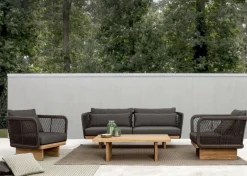 Clearance Bizzotto POLTRONA IN CORDA PER ESTERNO - XYLIA DARK