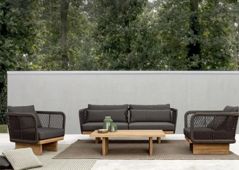 Clearance Bizzotto POLTRONA IN CORDA PER ESTERNO - XYLIA DARK