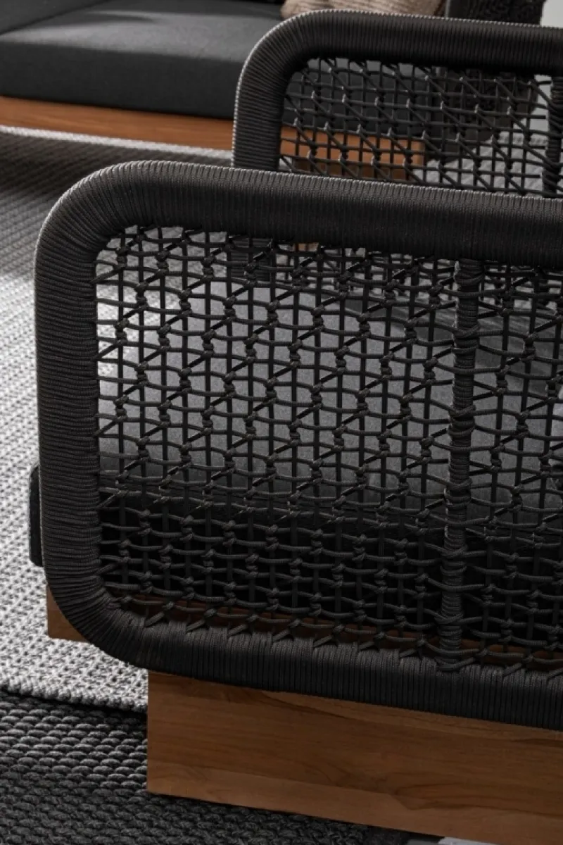 Clearance Bizzotto POLTRONA IN CORDA PER ESTERNO - XYLIA DARK