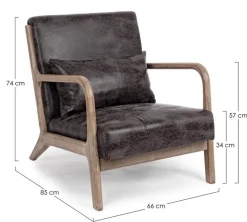 Outlet Bizzotto POLTRONA IN ECOPELLE - ANCILLA