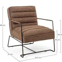 Online Bizzotto POLTRONA IN ECOPELLE MARRONE - BRIANNA