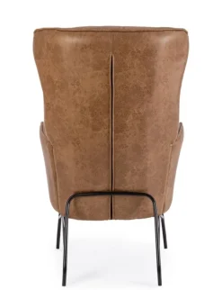 New Bizzotto POLTRONA IN ECOPELLE MARRONE - NASIRA