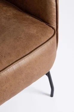 New Bizzotto POLTRONA IN ECOPELLE MARRONE - NASIRA