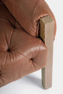 Sale Bizzotto POLTRONA IN ECOPELLE MARRONE - HARRISON