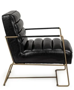 Best Bizzotto POLTRONA IN ECOPELLE NERA - BRIANNA