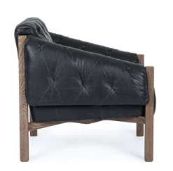 Best Bizzotto POLTRONA IN ECOPELLE NERO - HARRISON