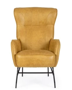 Sale Bizzotto POLTRONA IN ECOPELLE SENAPE - NASIRA