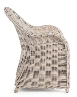 Online Bizzotto POLTRONA IN FIBRE NATURALI BIANCA - MARTIN NEW