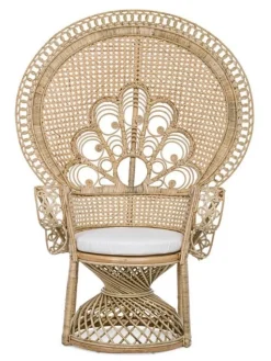 Clearance Bizzotto POLTRONA IN FIBRE NATURALI SFODERABILE NATURALE - PEACOCK