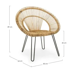 Online Bizzotto POLTRONA IN FIBRE NATURALI - ESTEBAN