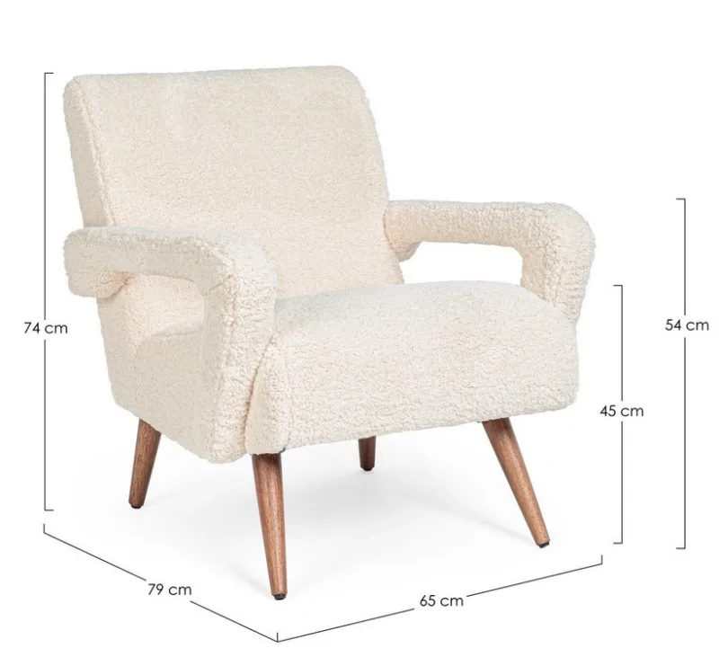 Sale Bizzotto POLTRONA IN LEGNO BIANCA - BERNA