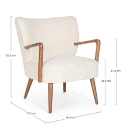 Best Bizzotto POLTRONA IN LEGNO BIANCA - MORITZ