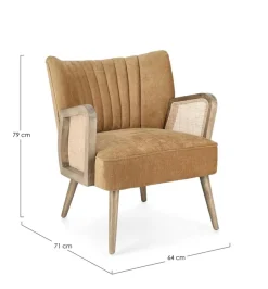 Bizzotto POLTRONA IN LEGNO SENAPE - VIRNA