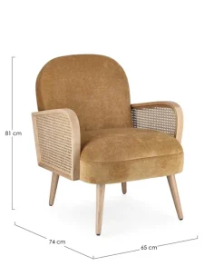 Online Bizzotto POLTRONA IN LEGNO SENAPE - DALIDA