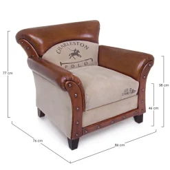 Best Bizzotto POLTRONA IN PELLE - CHARLESTON