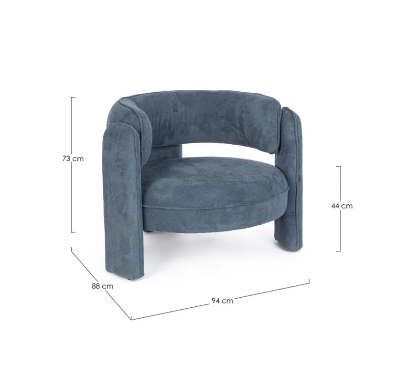 Sale Bizzotto POLTRONA IN TESSUTO BLU - AISHA
