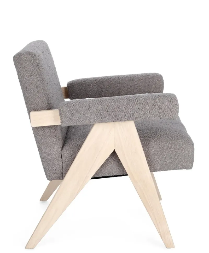 Outlet Bizzotto POLTRONA IN TESSUTO TORTORA - FAIZA