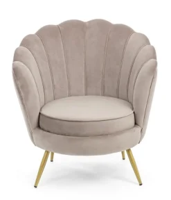 Outlet Bizzotto POLTRONA IN VELLUTO GRIGIO CHIARO - GILIOLA