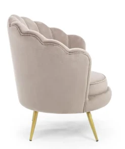 Outlet Bizzotto POLTRONA IN VELLUTO GRIGIO CHIARO - GILIOLA