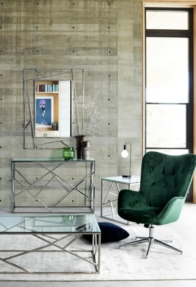 Bizzotto POLTRONA IN VELLUTO VERDE - FARIDA