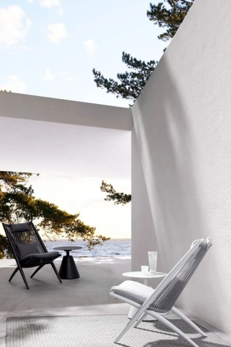 Bizzotto POLTRONA LOUNGE IN CORDA PER ESTERNO NERO XK0Y - ALOHA NEW