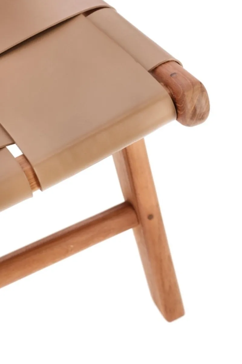 Outlet Bizzotto POLTRONA LOUNGE IN PELLE TORTORA - JOANNA