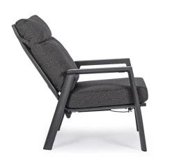 Online Bizzotto POLTRONA RECLINABILE IN ALLUMINIO ANTRACITE JX55 - KLEDI