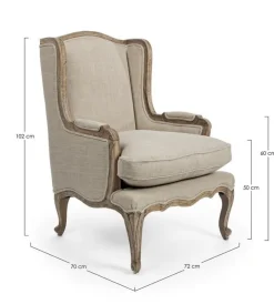 Sale Bizzotto POLTRONA SFODERABILE IN TESSUTO - CATHERINE