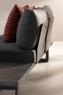 Sale Bizzotto SALOTTO ANGOLARE IN ALLUMINIO ANTRACITE CX23 - KONNOR