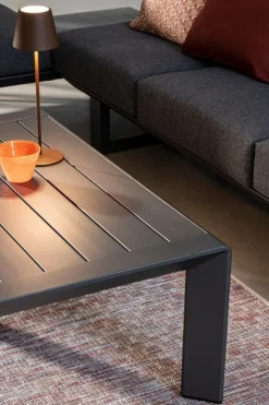 Sale Bizzotto SALOTTO ANGOLARE IN ALLUMINIO ANTRACITE CX23 - KONNOR