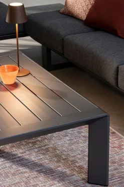 Sale Bizzotto SALOTTO ANGOLARE IN ALLUMINIO ANTRACITE CX23 - KONNOR