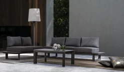 Sale Bizzotto SALOTTO ANGOLARE IN ALLUMINIO ANTRACITE CX23 - KONNOR