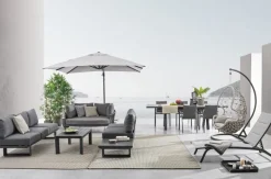 Sale Bizzotto SALOTTO ANGOLARE IN ALLUMINIO ANTRACITE CX23 - KONNOR