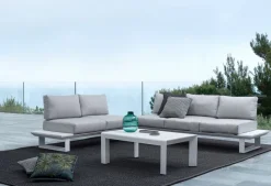 New Bizzotto SALOTTO ANGOLARE IN ALLUMINIO BIANCO CX21 - KONNOR