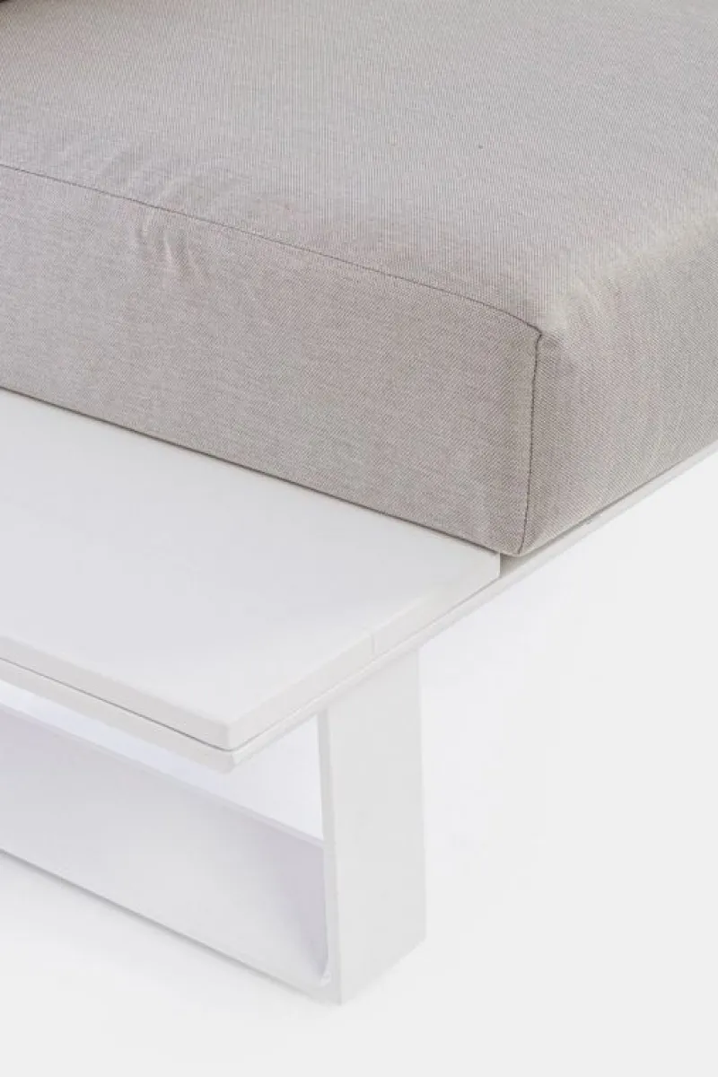 New Bizzotto SALOTTO ANGOLARE IN ALLUMINIO BIANCO CX21 - KONNOR